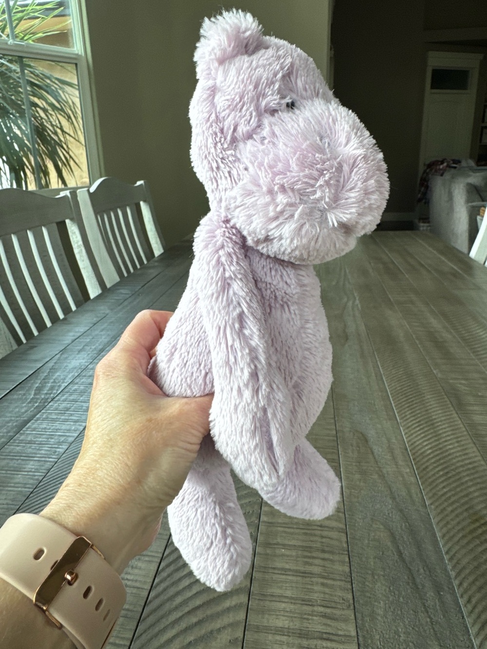 Jellycat Bashful Lilac Hippo 12” Plush Toy - Picture 7 of 12